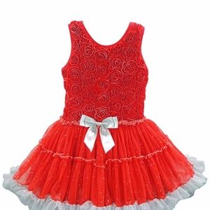 Popatu Red & Silver Petti Dress